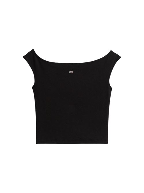 Top nero in cotone Tommy Jeans | DW0DW20234BDS